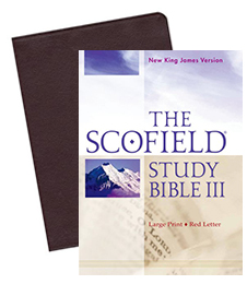 NKJV The Scofield Study Bible III - Indexed - Large Print Edition - Burgundy Bonded Leather