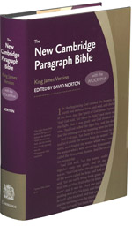 KJV New Cambridge Paragraph Bible with Apocrypha Personal Size - Gray Hardcover - KJ590TA