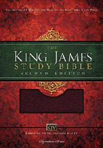 KJV King James Study Bible (Second Ed) - Burgundy Bonded Leather - Image 2