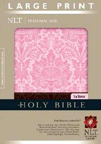 NLT Large Print (12pt) Personal Size Pink/Brown Thumb Indexed Bible