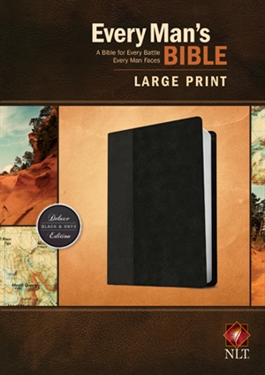 NLT Everymans Bible Large Print (10 pt) Black/Onyx Leather Look