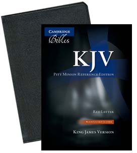 KJV Cambridge Pitt Minion (6Pt Font) Small Reference Bible KJ446:XR - Black Goatskin