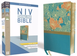 NIV Thinline Bible/Giant Print (Comfort Print 14 pt.) Turquoise Leathersoft