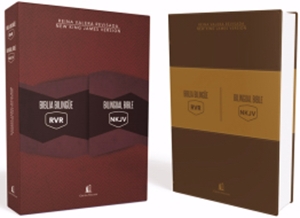 Spanish RVR 1977/NKJV Bilingual Bible-Brown LeatherSoft