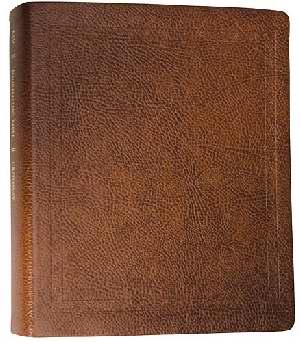 ESV Journaling Bible-Mocha Threshold Design Bonded Leather