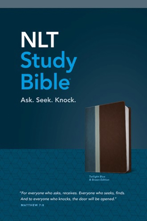 NLT Study Bible Twilight Blue Brown TuTone