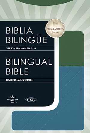 Span-RVR 1960/NKJV Bilingual Bible-Blue/Green LeatherSoft