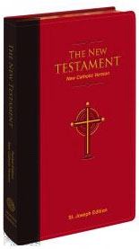 NCV NEW TESTAMENT (POCKET SIZE) NEW CATHOLIC VERSION - Burgundy/Black Imitation Leather