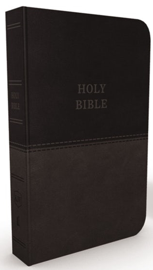 KJV Thinline Bible Large Print 11.5 Pt. (Comfort Print)-Black Leathersoft