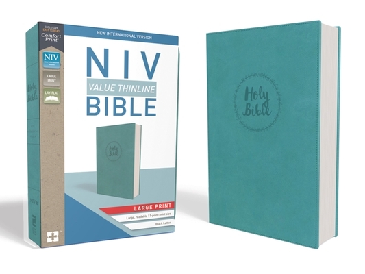 NIV, Value Thinline Bible, Large Print, Imitation Leather, Blue