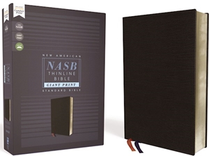 NASB Thinline Bible/Giant Print 12 pt. (Comfort Print) Black Bonded Leather