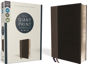 NIV Giant Prt 12 pt. Compact Bible Comfort Print Black Leathersoft