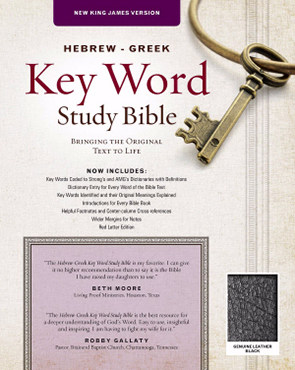 NKJV Hebrew-Greek Key Word Study Bible - Black Genuine Leather